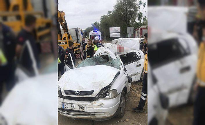Tokat'ta devrilen otomobilin sürücüsü öldü