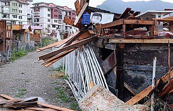 Artvin'de sağanak ve şiddetli rüzgar etkili oldu