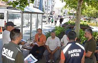 Havza'da orman yangını riskine karşı ekipler vatandaşlara uyarıda bulunuyor