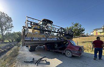 Kastamonu'da biçerdöver ile çarpışan otomobilin sürücüsü öldü