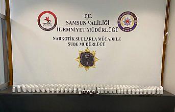 Samsun'da 16 bin 800 sentetik ecza hapı ele geçirildi