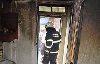 Samsun'da evde çıkan yangında hasar oluştu