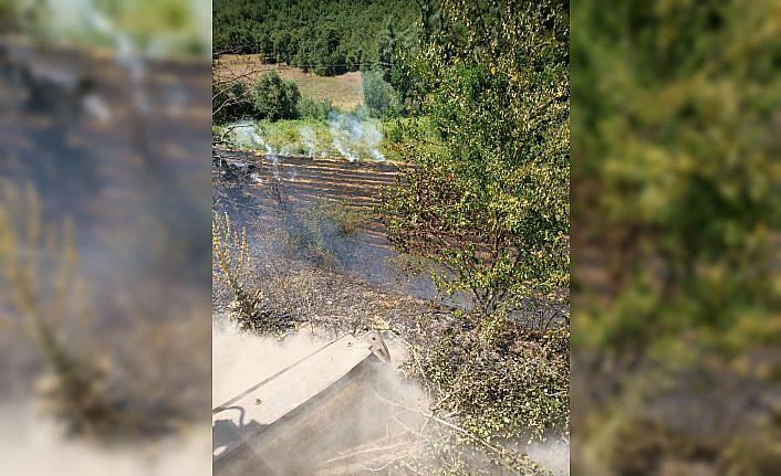 Tokat'ta çıkan anız yangınında yaklaşık 6 dönümlük alan zarar gördü