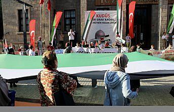 Trabzon'da Filistin'e destek yürüyüşü düzenlendi