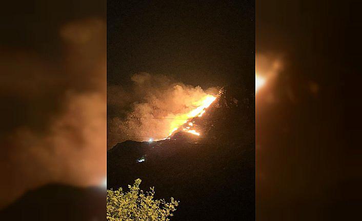 Balıkesir Marmara Adası'nda çıkan yangına müdahale ediliyor