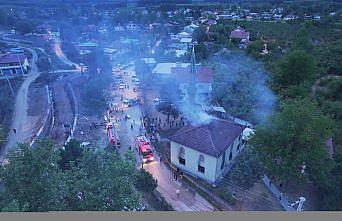 Düzce'de bir camide yangın çıktı