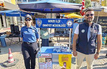 Gerze'de kadına şiddet konusunda broşür dağıtıldı