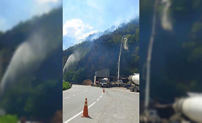 Gümüşhane'deki örtü yangını kontrol altına alındı