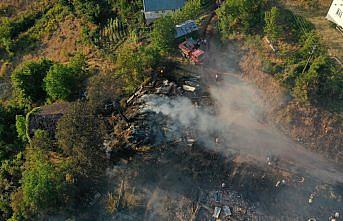GÜNCELLEME - Kastamonu'da çıkan yangında 6 samanlık kullanılamaz hale geldi