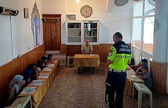 Havza'da yaz Kur'an kursu öğrencilerine trafik eğitimi