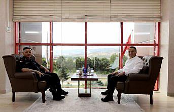 Jandarma Kıdemli Albay Sabri Küyük'ten Rektör Fatih Yılmaz'a veda ziyareti