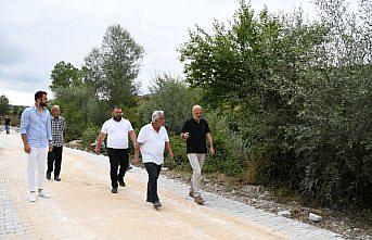 Ladik'te kilit parke çalışmaları sürüyor