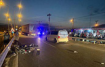 Samsun'da motosikletle elektrikli bisikletin çarpıştığı kazada 2 kişi yaralandı