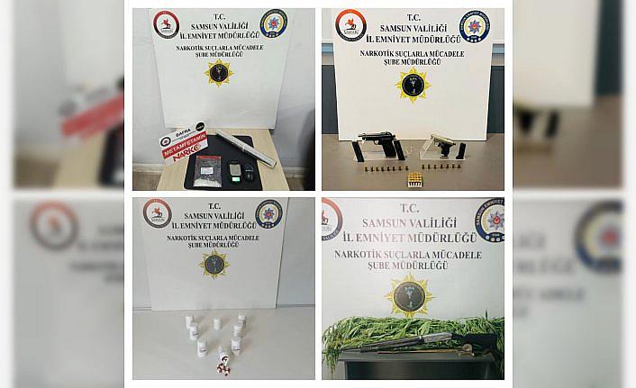 Samsun'da uyuşturucu ve ruhsatsız silah operasyonunda 7 kişi yakalandı