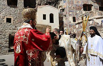 Trabzon'daki Sümela Manastırı'nda ayin yapıldı