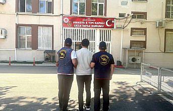 Amasya'da 10 yıl kesinleşmiş hapis cezası bulunan firari yakalandı