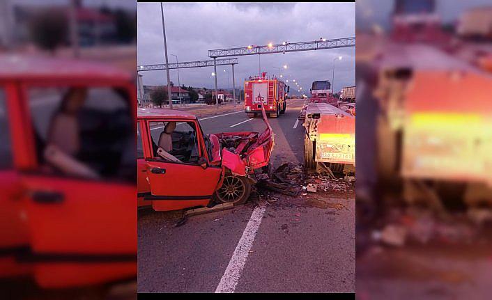 Bolu'da kaza yapan otomobildeki 1 kişi yaralandı