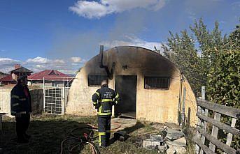 Gümüşhane'de konteynerde çıkan yangın söndürüldü