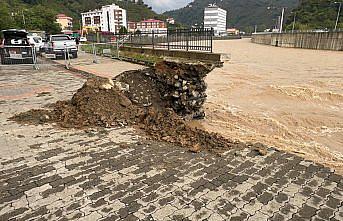 Giresun'da etkili olan sağanak hayatı olumsuz etkiledi