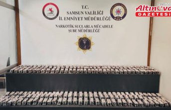 Samsun'da bir depoda 20 bin 96 sentetik ecza hapı ele geçirildi