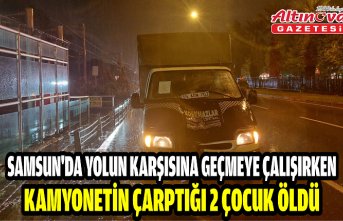 Samsun'da yolun karşısına geçmeye çalışırken kamyonetin çarptığı 2 çocuk öldü