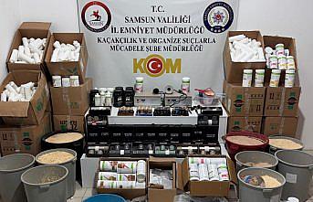Samsun'da sahte zayıflama ve protein tozu üreten zanlı yakalandı