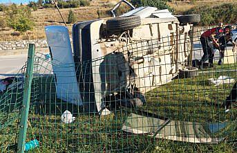 Sinop'ta devrilen otomobilin sürücüsü yaralandı