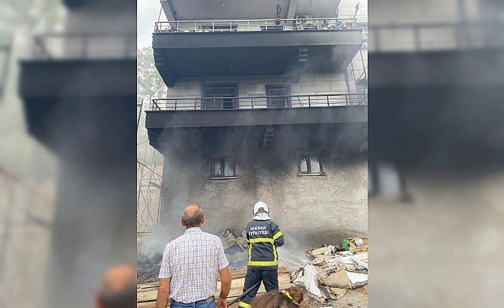 Tokat'ta çıkan yangında evde hasar oluştu