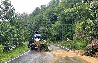 Trabzon'un bazı ilçelerinde heyelanlar meydana geldi