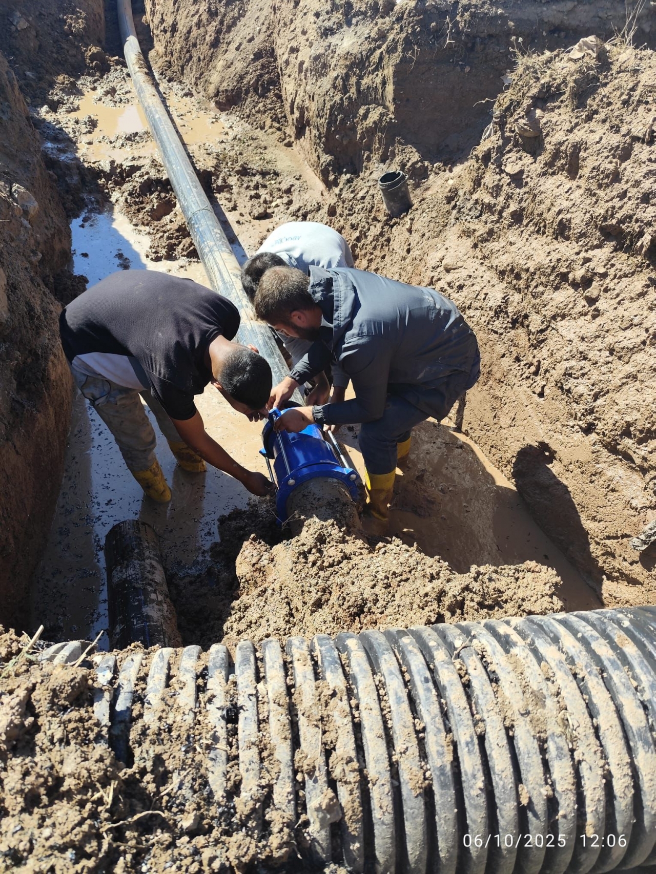 Artova'da eski asbestli su boruları değiştirildi