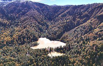 Artvin'deki Borçka Karagöl Tabiat Parkı sonbahar renklerine büründü