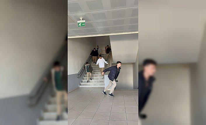 Bolu'da okullarda afet tatbikatı yapıldı