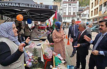 Çaykara'da Gazze'ye destek kermesi düzenlendi