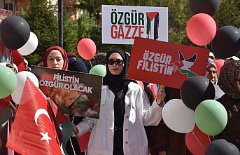 Gümüşhane ve Trabzon'da üniversite öğrencilerinden Filistin'e destek