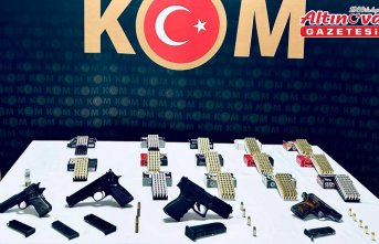 Karabük'te 4 ruhsatsız tabanca ele geçirildi