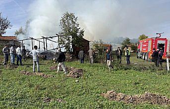 Karabük'te çıkan yangında 36 arı kovanı zarar gördü