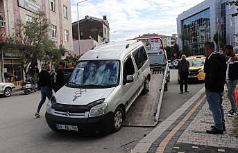 Ordu'da trafik kazası güvenlik kamerasınca kaydedildi