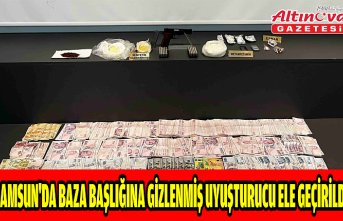 Samsun'da baza başlığına gizlenmiş uyuşturucu ele geçirildi