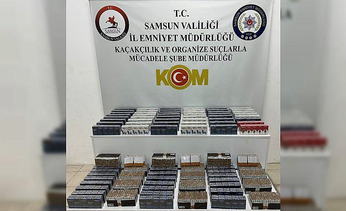 Samsun'da 19 bin 300 dolu makaron ele geçirildi