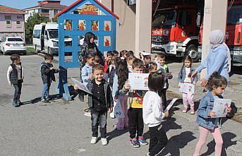 Bafra'da anaokulu öğrencilere yangın güvenliği eğitimi verildi