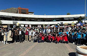 Şebinkarahisar'da İsrail'in Küresel Sumud Filosu'na saldırısı protesto edildi