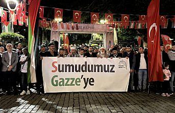 Trabzon'da İsrail'in Küresel Sumud Filosu'na saldırısı protesto edildi