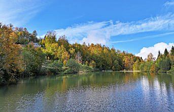 Trabzon'daki Taşlıyatak Yaylası ziyaretçilerini sonbahar renkleriyle karşılıyor