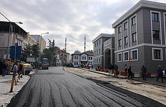 Vezirköprü’de yol yapım çalışmaları sürüyor