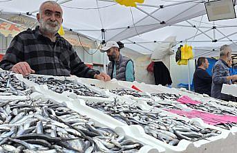 Zonguldak'ta balık tezgahlarında hamsi bolluğu yaşanıyor