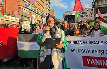 Zonguldak'ta Küresel Sumud Filosu'na destek yürüyüşü yapıldı