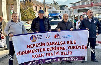 Düzce'de diyabet ve KOAH hastalığı için farkındalık yürüyüşü gerçekleştirildi