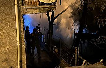 Karabük'te bahçede çıkan yangına müdahale eden itfaiye eri yaralandı