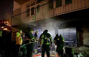 Rize'de bir binada çıkan yangında hasar oluştu