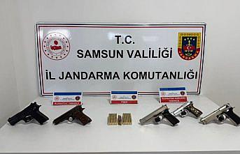 Samsun'da 5 ruhsatsız silah ele geçirildi